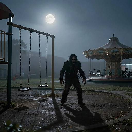 Moonlit Dusk: Playground Monster Lurks