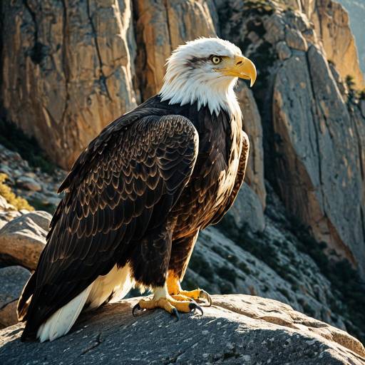 Majestic Eagle Resting on Cliff Majestic Eagle Resting on Cliff