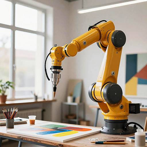 Futuristic Kuka Robot Painting Art