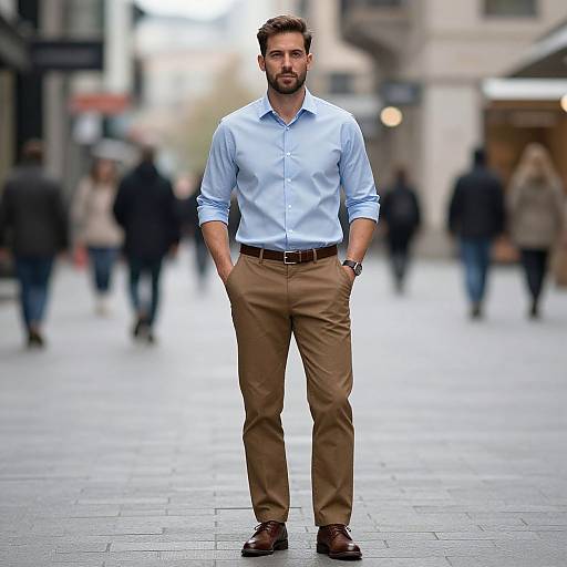 Confident Man in Urban Street