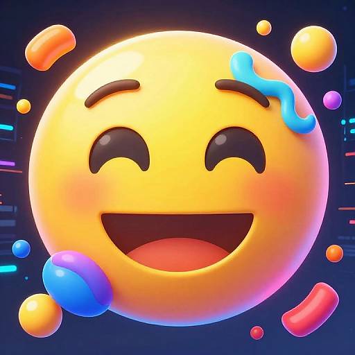 Vibrant Abstract Emoji Design