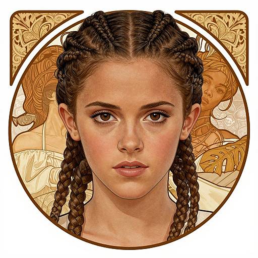 Elegant Black African Emma Watson Portrait