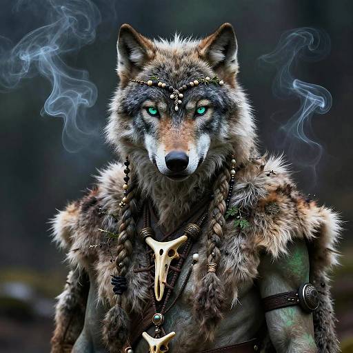 Boreal Wolf Shaman Portrait