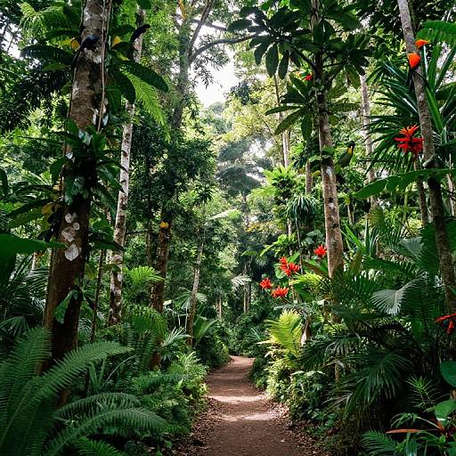 Jamaican Rainforest Interior Scene