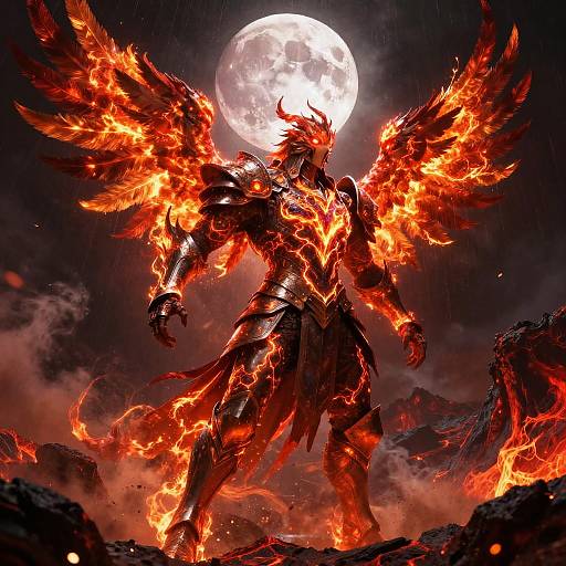 Phoenix Warrior in Volcanic Fury