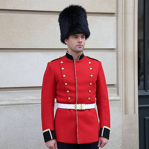 British Guard in Traditional Red Uniform