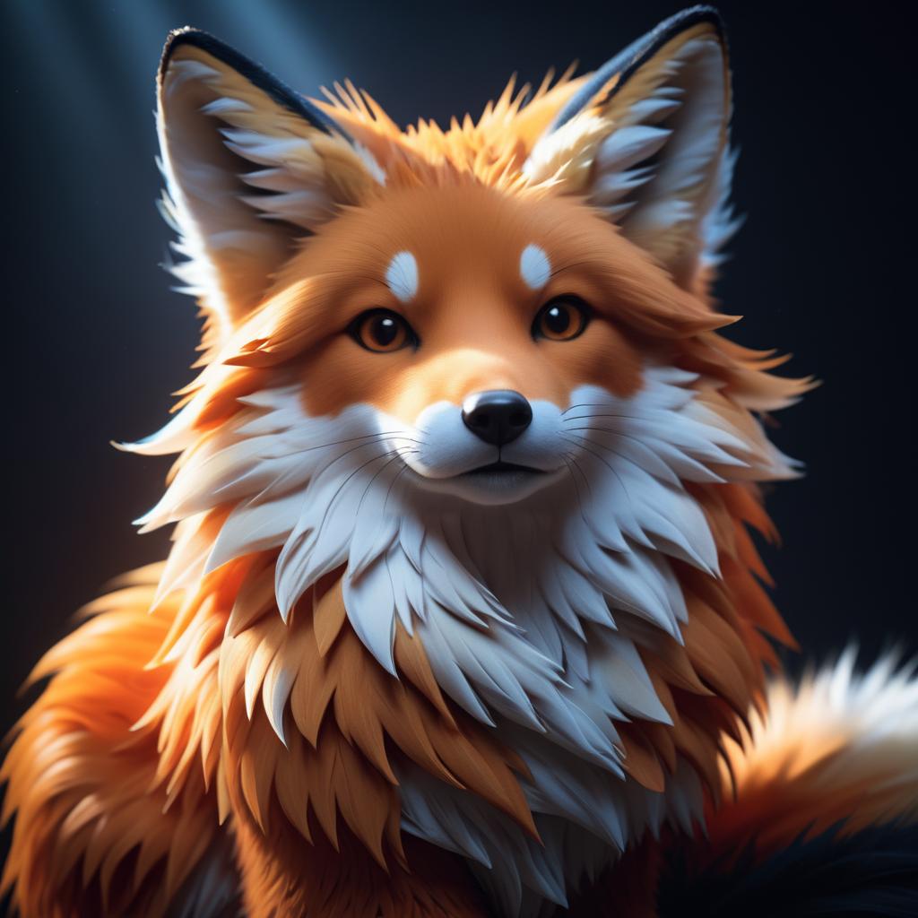 Playful Fox in Cinematic Lighting