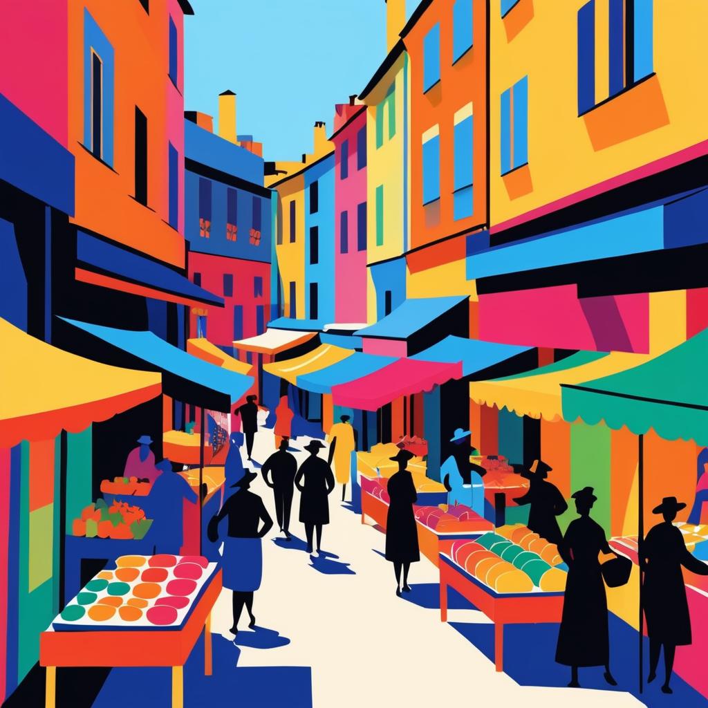 Vibrant Matisse-Inspired Market Animation