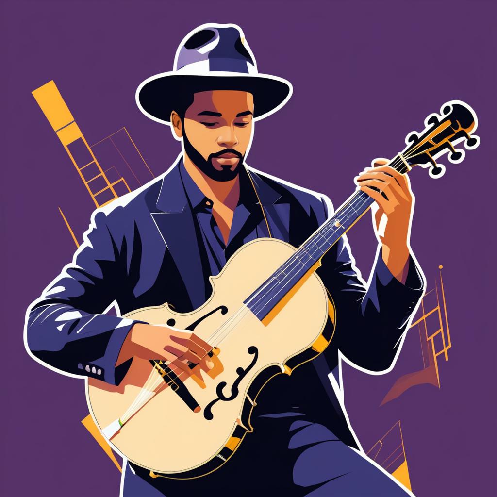 Seductive Musician Character Illustration