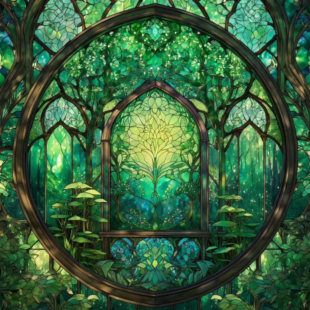 Enchanting Forest Stained Glass Art