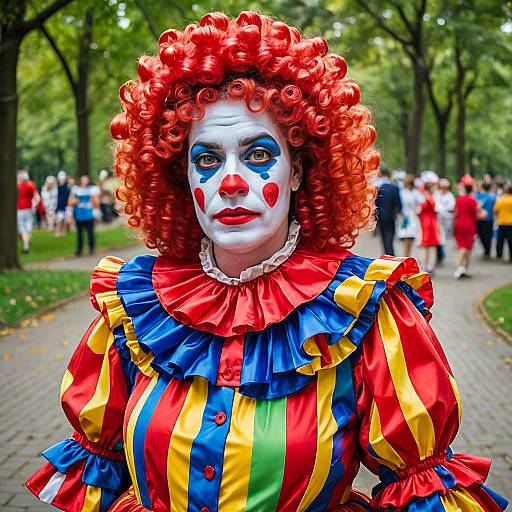 Colorful Clown in Park