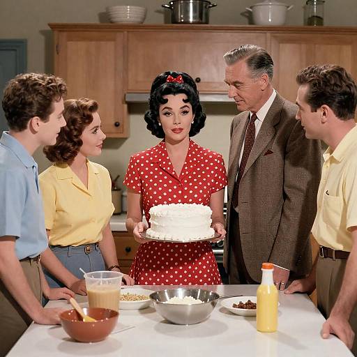 1950s Kitchen Party with Cake