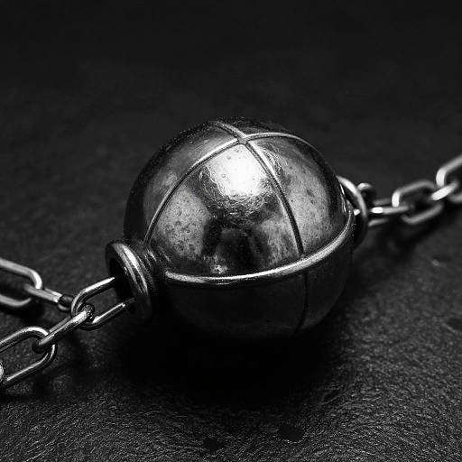 High-Contrast Metallic Ball Gag Photo