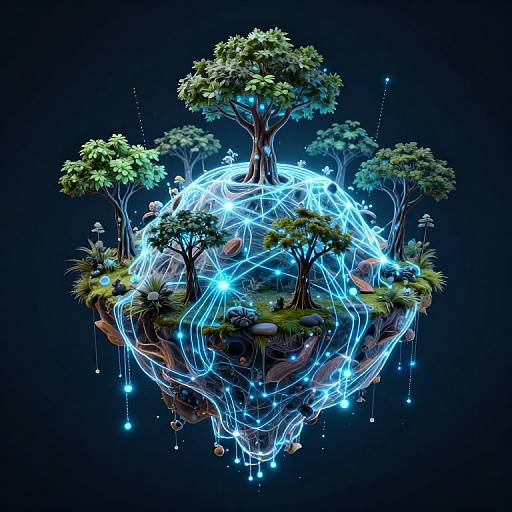 Bioluminescent Neural Network Island