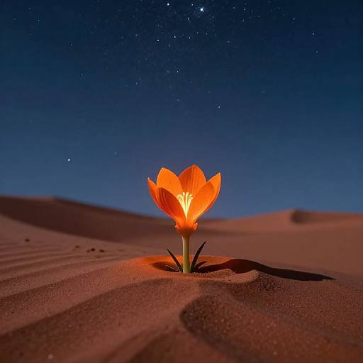 Radiant Orange Flower on Crimson Dune