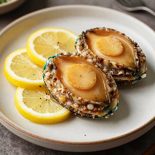 Elegant Fresh Abalone Seafood Dish