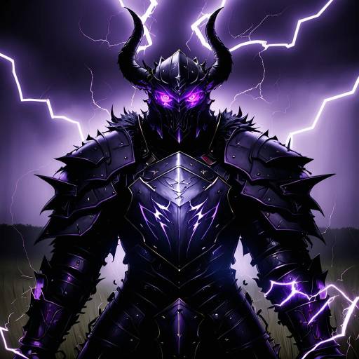 Mysterious Armored Warrior with Glowing Eyes