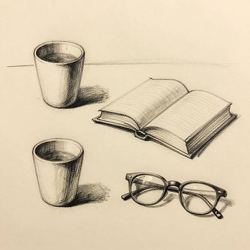 Charcoal Sketches of Everyday Objects