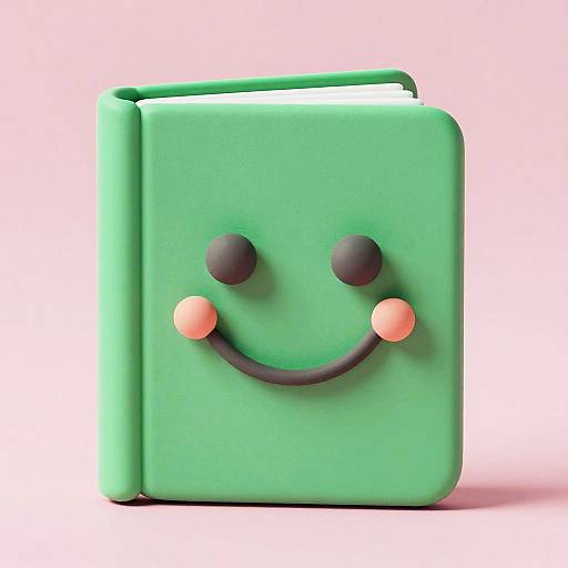 Emerald Green Book 3D Icon Render