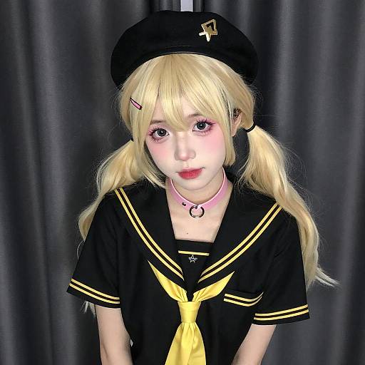 Portrait of Woman in Sailor Outfit