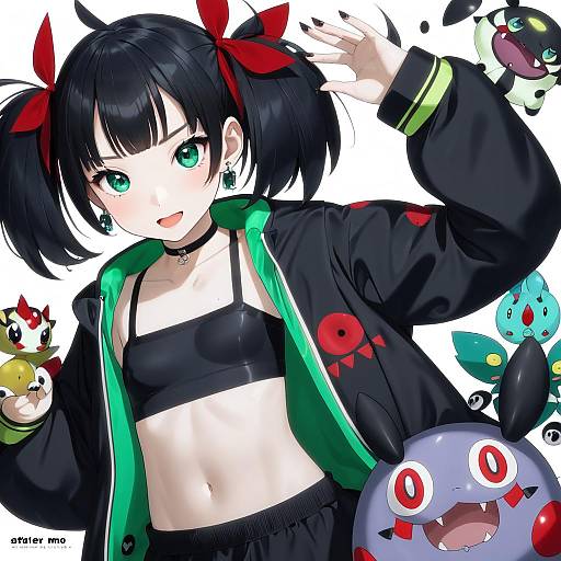 Illustration of Morpeko (hangry), pokemon in the style of Atelier-moo