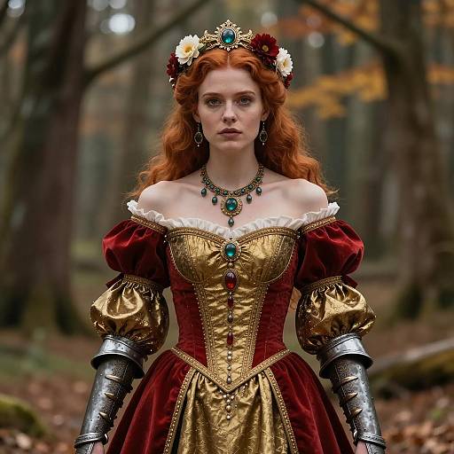 Renaissance Princess in Medieval Forest