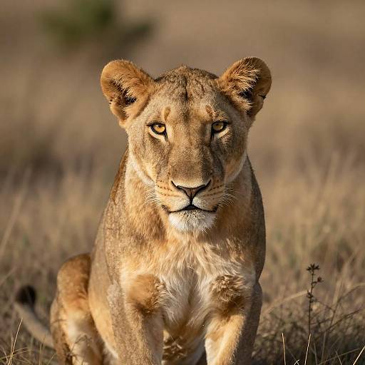 Captivating Portrait of a Young Lioness