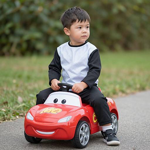 Boy in Tow Mater Car Costume
