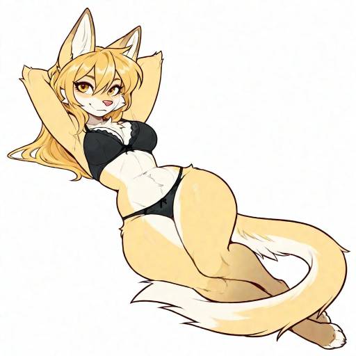 Curvy Girl Relaxing on White Background