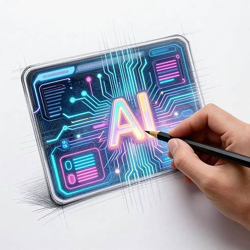 Pencil Sketch to Futuristic AI Interface