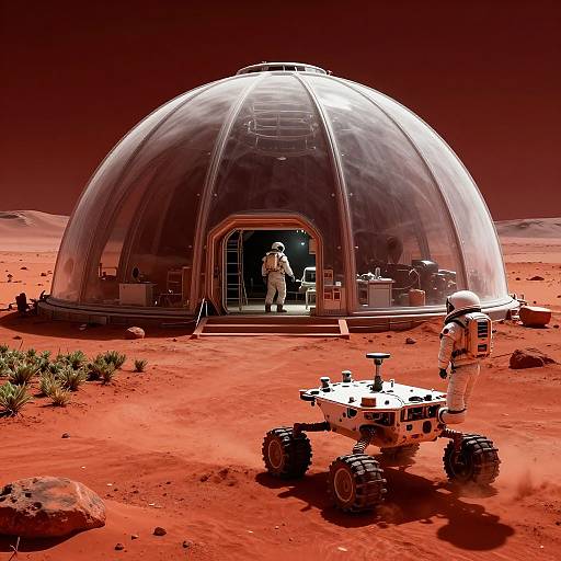 Futuristic Martian Colony Habitat