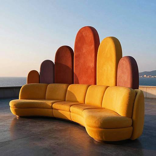 Art Deco Organic Curved Sofa Designs