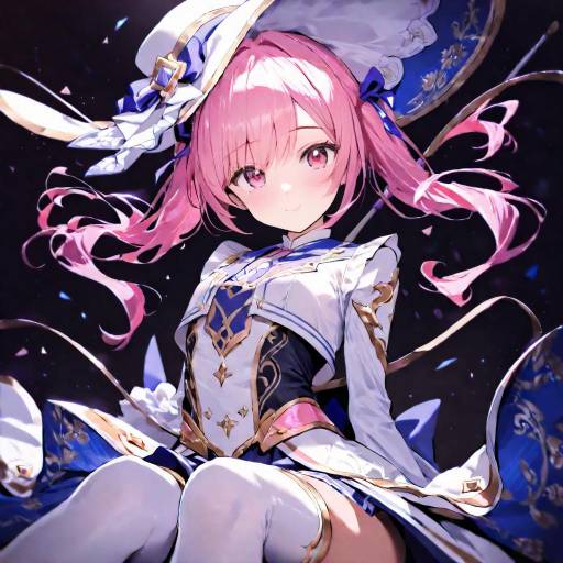 Elegant Petite Girl with Pink Hair Elegant Petite Girl with Pink Hair