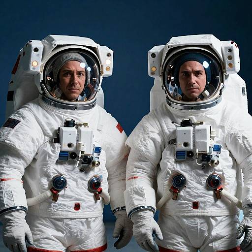 Intense Astronauts in Space Duel