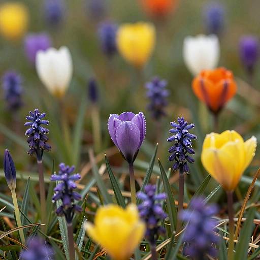 Colorful Wild Meadow Flowers Blooming