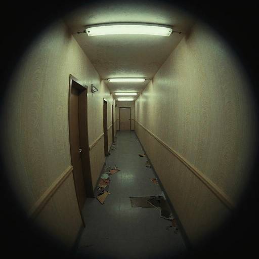 Claustrophobic Backrooms Horror Scene