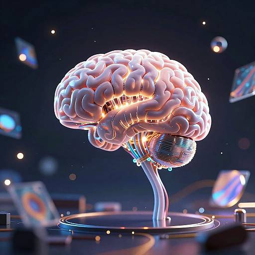 Advanced AI Brain Projecting Creativity