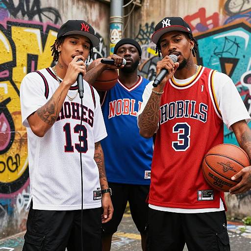 Hip-Hop Rappers in Urban Alley