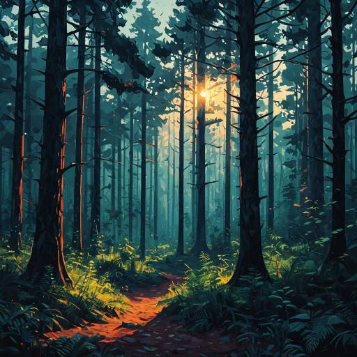 Mystical Forest at Dawn Mystical Forest at Dawn