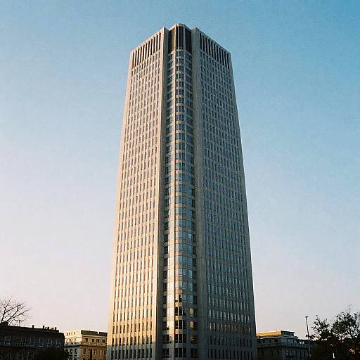 Modern European Skyscraper at Sunset