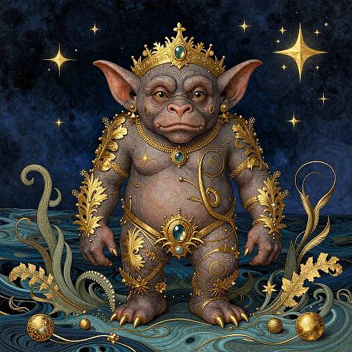 Celestial Magical Troll Illustration