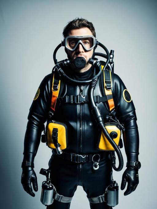 Male Diver in Scuba Gear