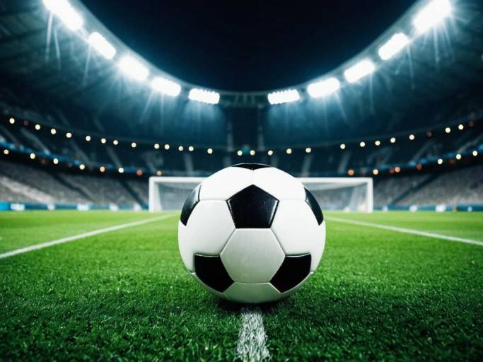 Dynamic Soccer Field Wallpaper with Lights
