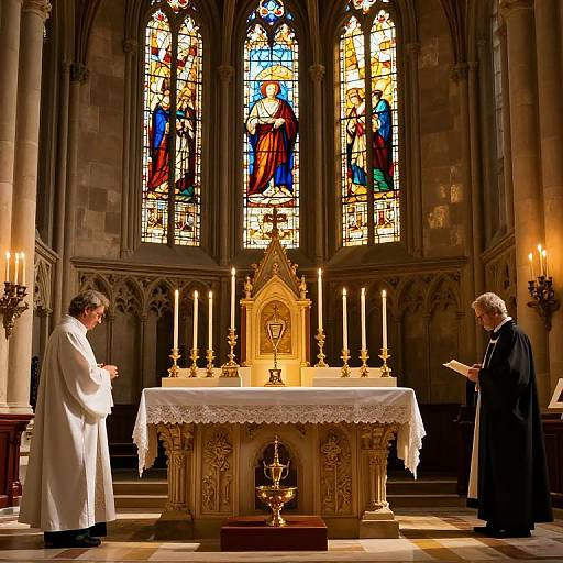 Medieval Eucharist Ceremony in Grand Church
