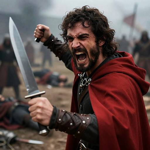 Intense Warrior on Chaotic Battlefield