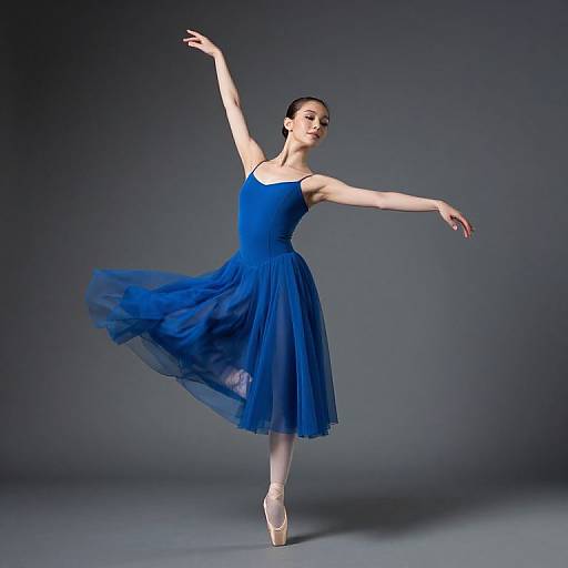 Spanish Ballerina in Blue Dress