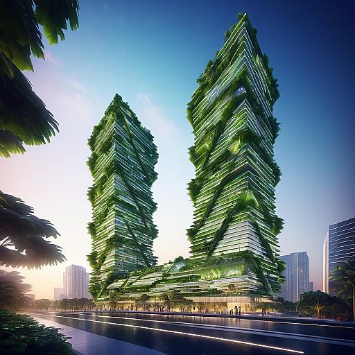 Futuristic Eco-Friendly Skyscraper Design Futuristic Eco-Friendly Skyscraper Design