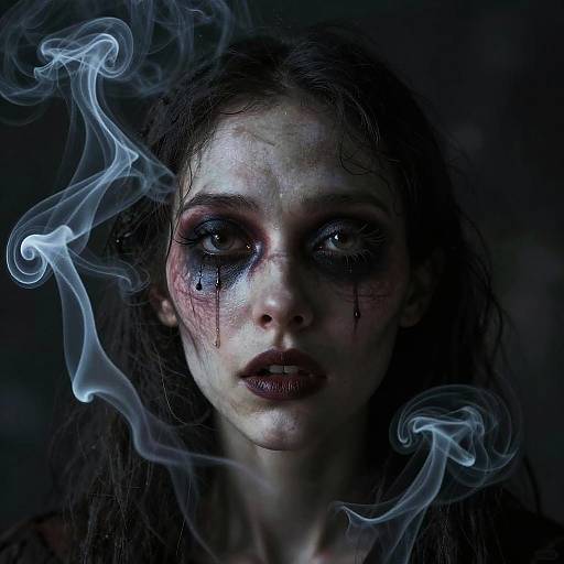 Eerie Smoke Apparition Portrait
