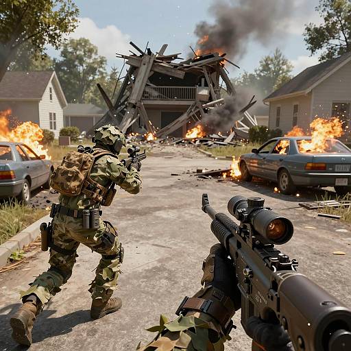 Elite Sniper Team's Last Stand Action