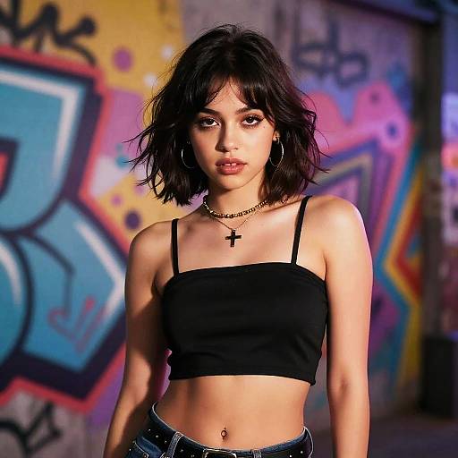 Jenna Ortega Urban Edgy Digital Art